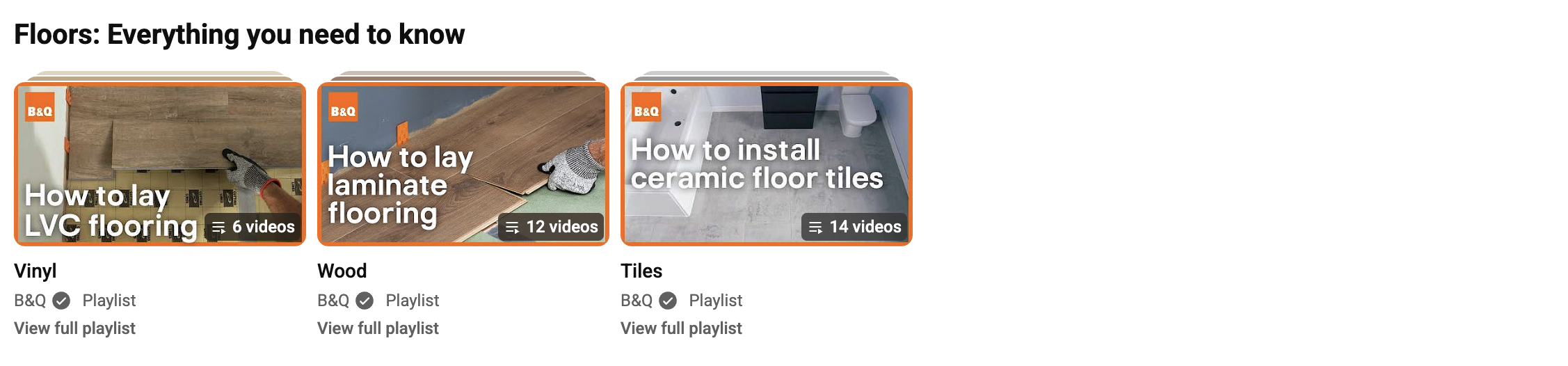 YouTube Channel homepage