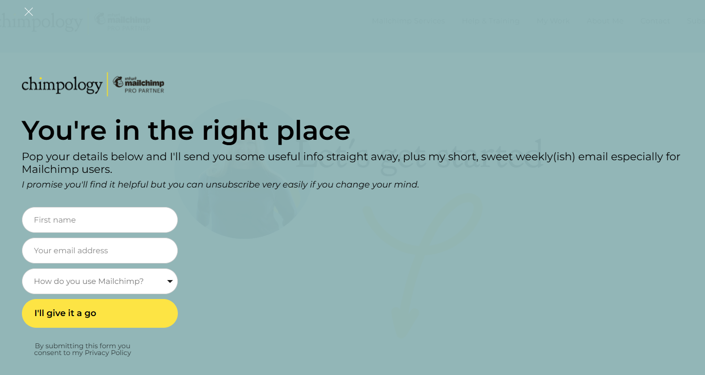 The screen that appears after you've clicked a button