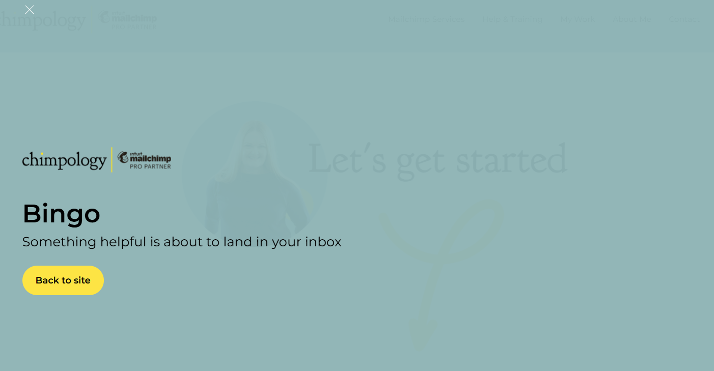 A custom success screen