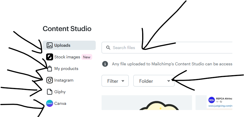 How to organise your content studio images in Mailchimp like a pro