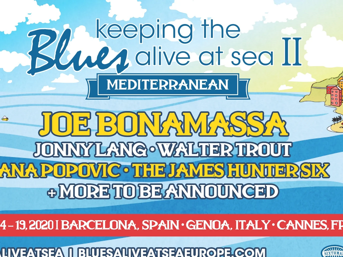 Joe Bonamassa announces line-up for Music Festival Cruise 2020.