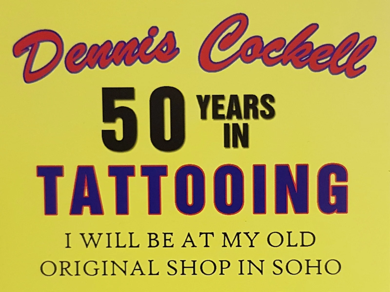 Dennis Cockell - Returns to The Diamond Jacks Rock n Roll Tattoo Parlour