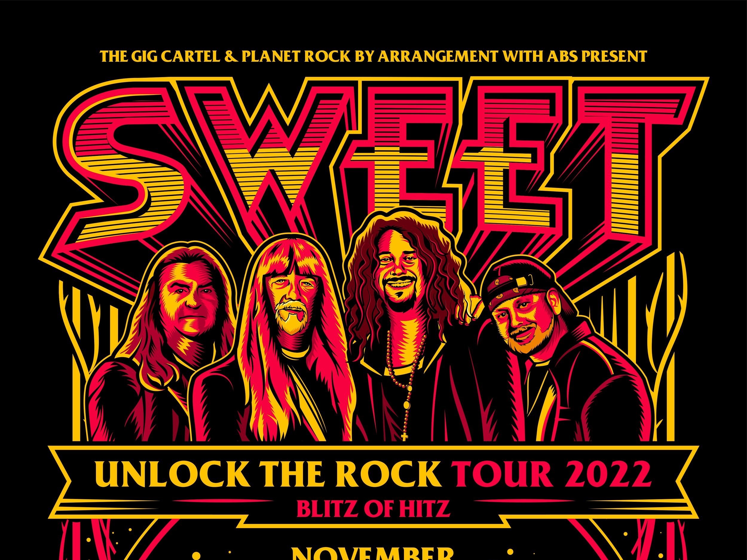 Sweet announce Unlock The Rock Nov/Dec '22 Tour 