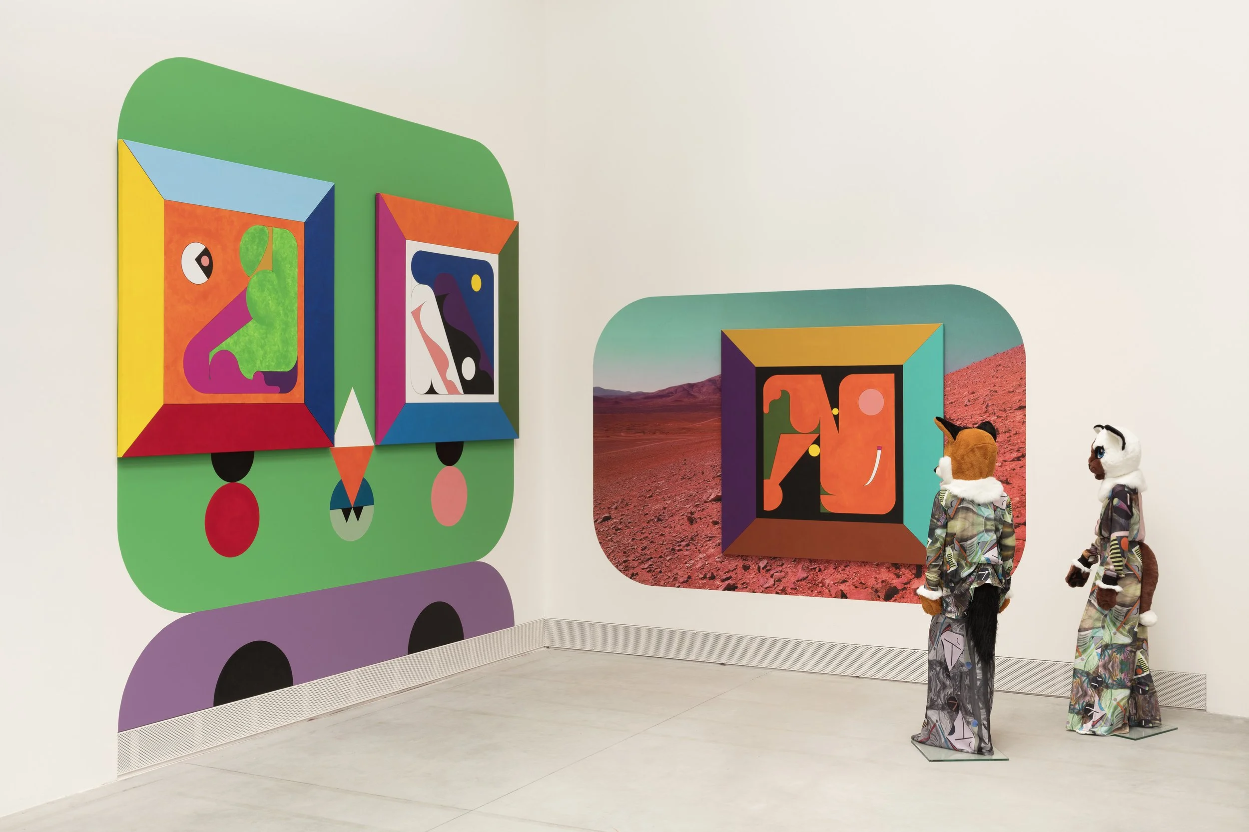 Argentinian artist Ad Minoliti Biosfera Peluche exhibition at Tate St Ives