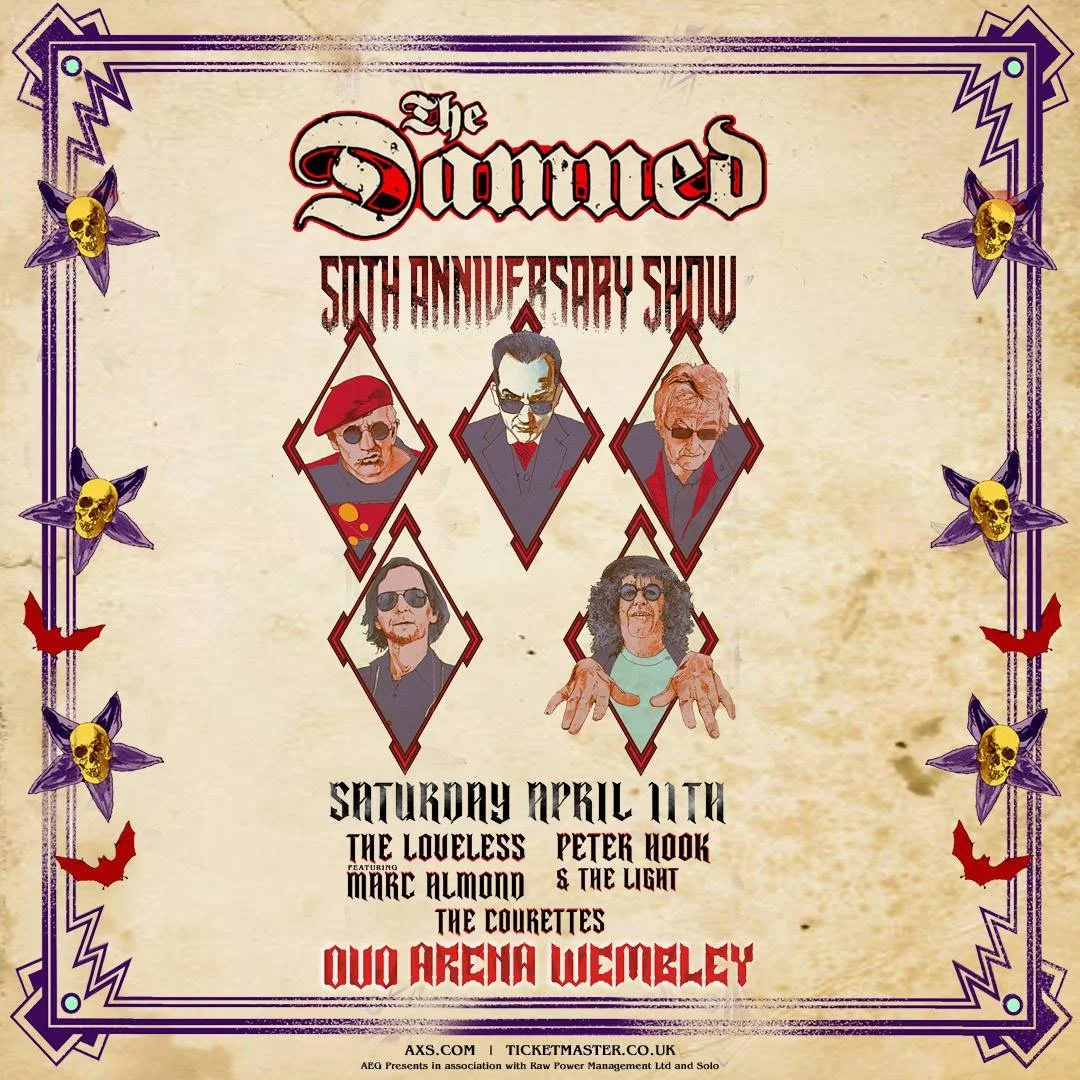 THE DAMNED - ANNOUNCE  50TH ANNIVERSARY CELEBRATION