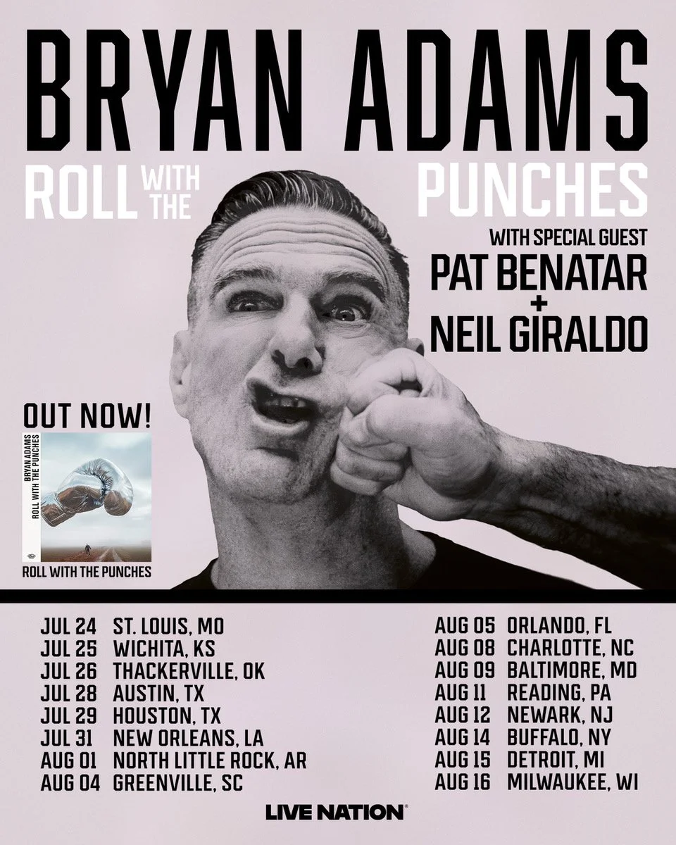 Bryan Adams extends Roll With The Punches 2026 World Tour