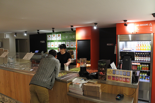 comptoir du restaurant Nachos à Angers