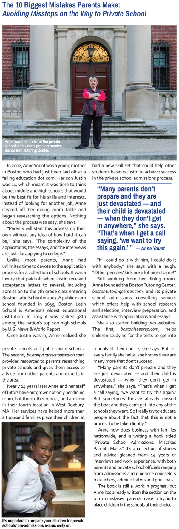 The Washington Post article interviewing Ms. Anne top 10 mistakes parents make