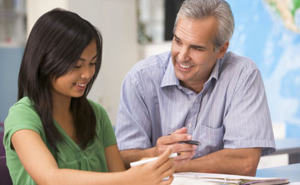 high school student being tutored for exam school entrance in boston