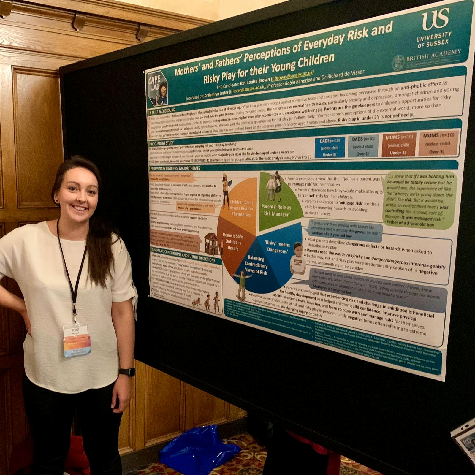 Current PhD candidate Toni Brown, presenting her work at Society for the Study of Human Development conference in Portland, Oregon