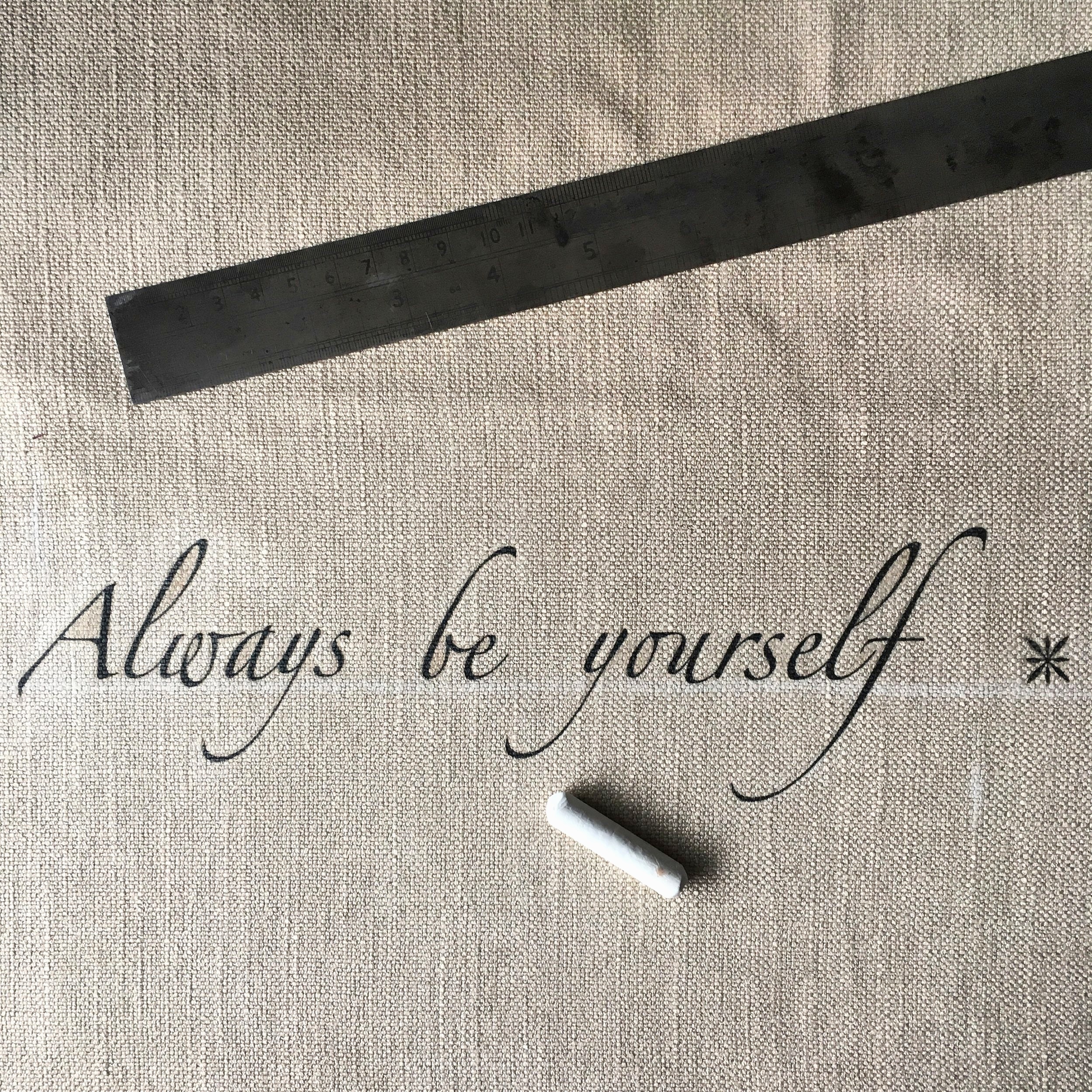 Bespoke linen panel for a bed canopy