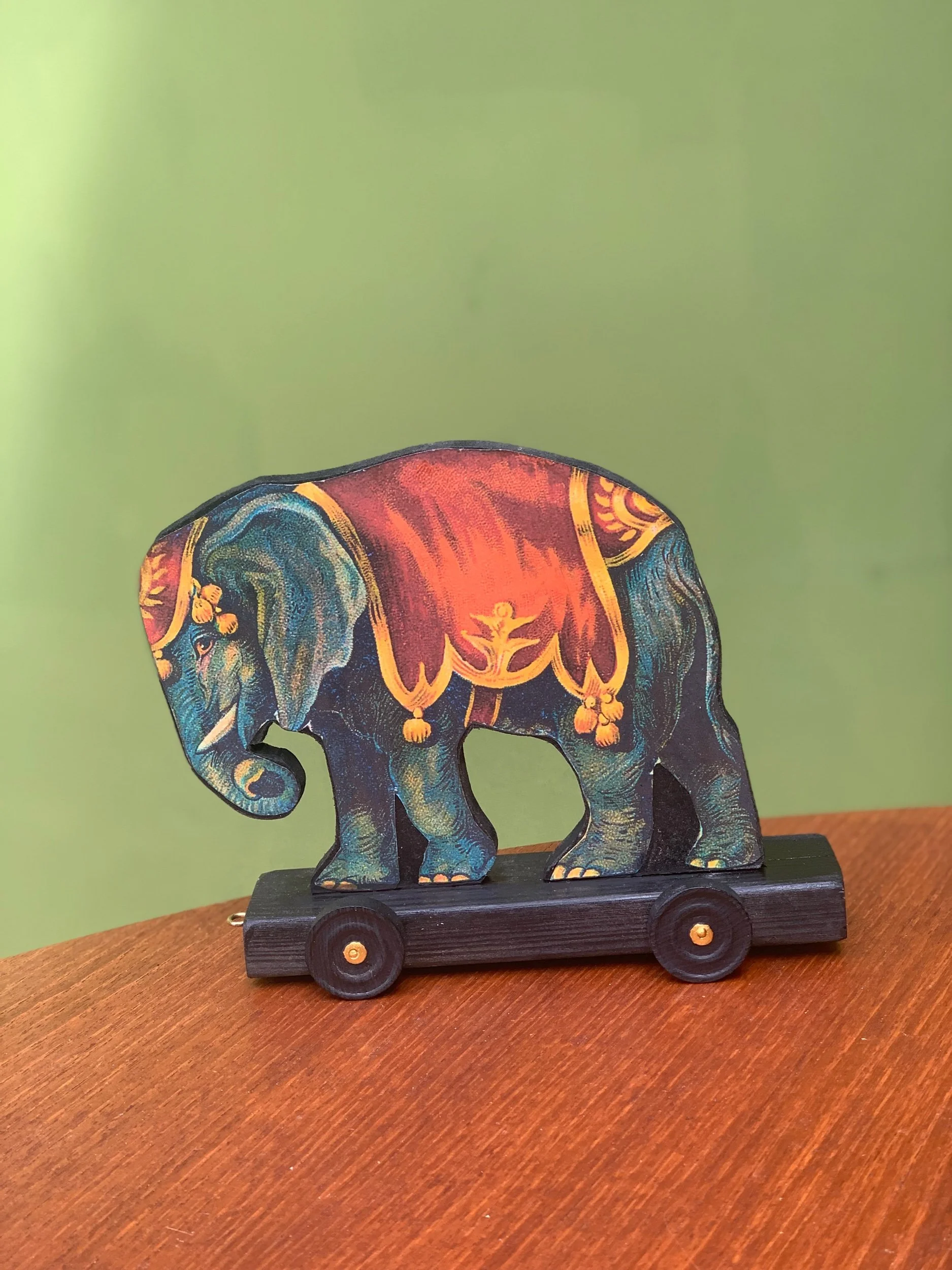 Vintage elephant pull along