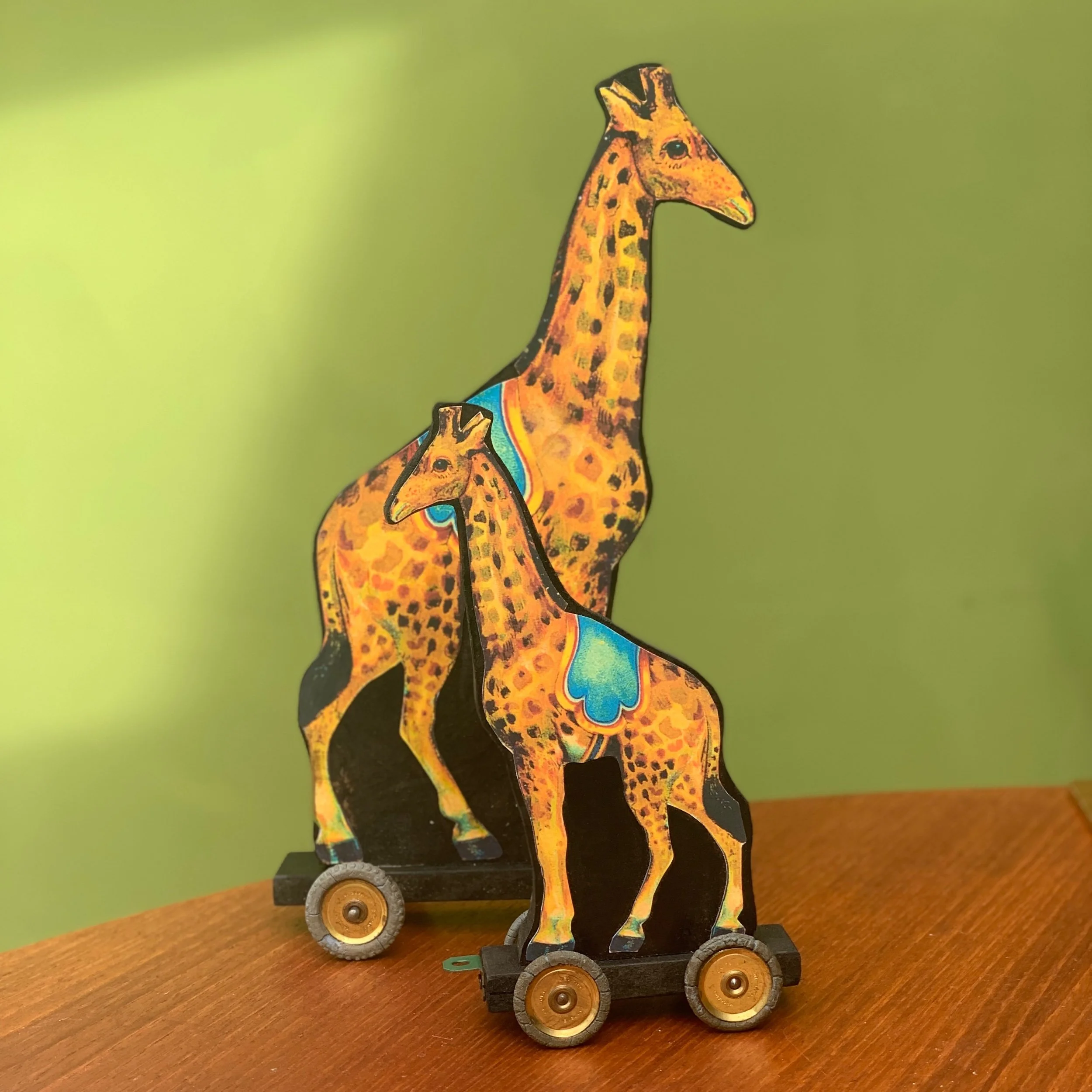 circus giraffe on wheels