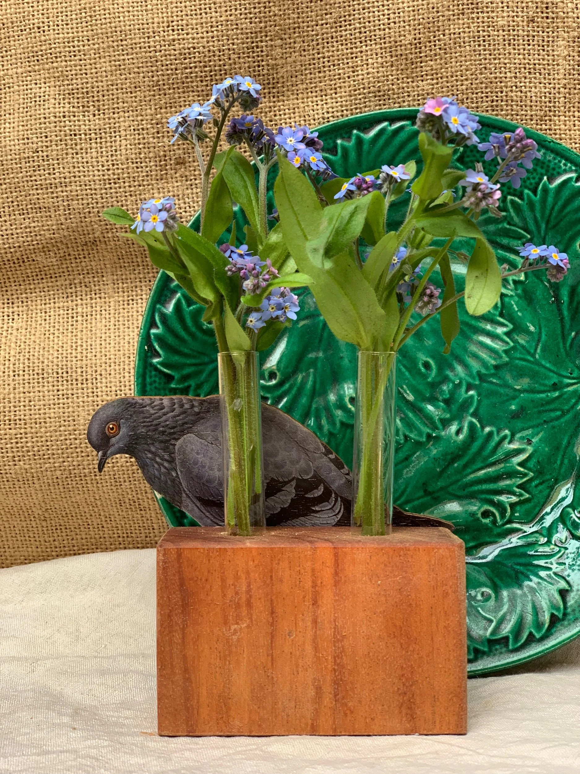 Pigeon test tube bud vase