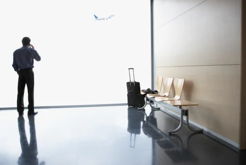 Businessman waiting in airport
