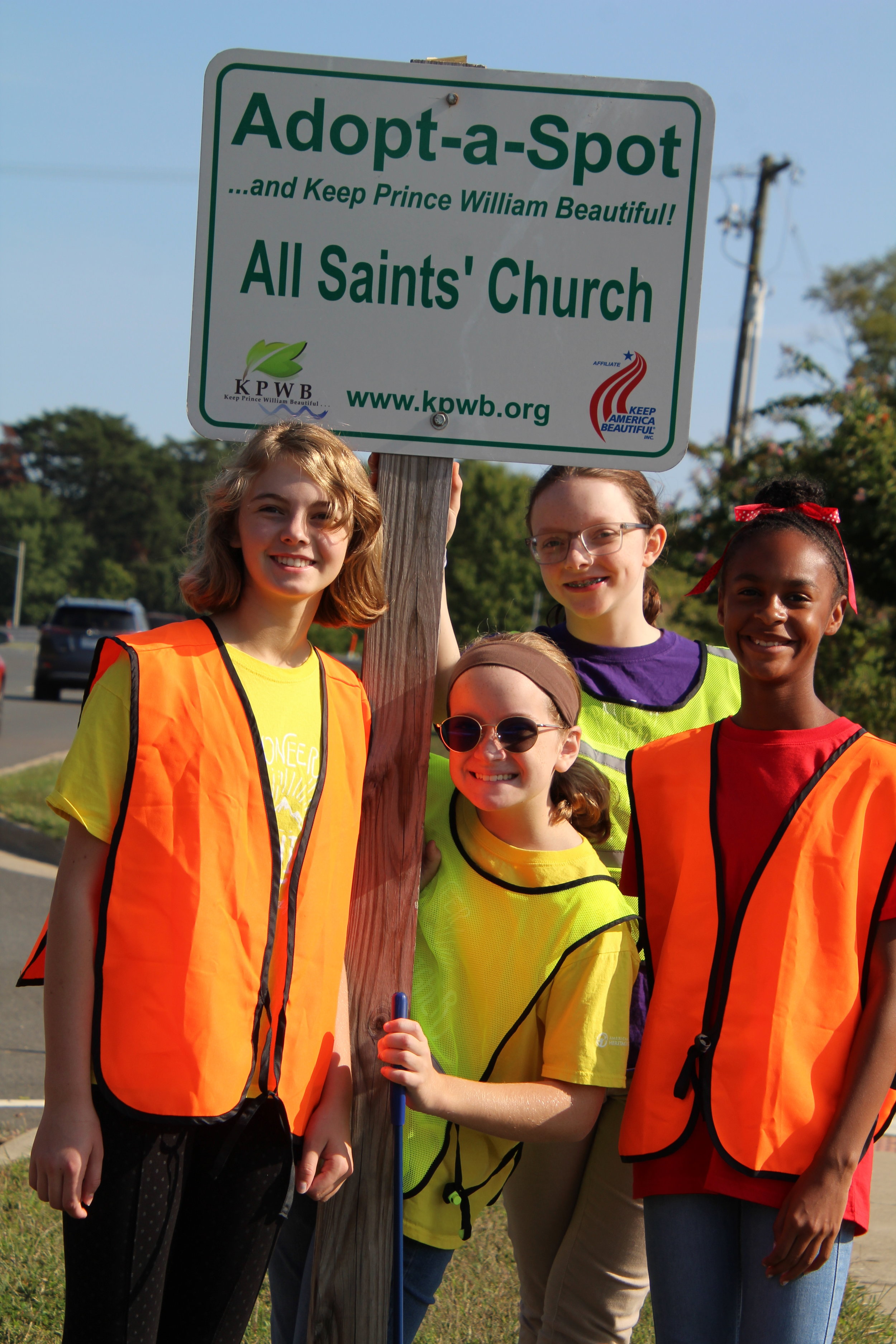 Making All Saints' grounds beautiful!! 