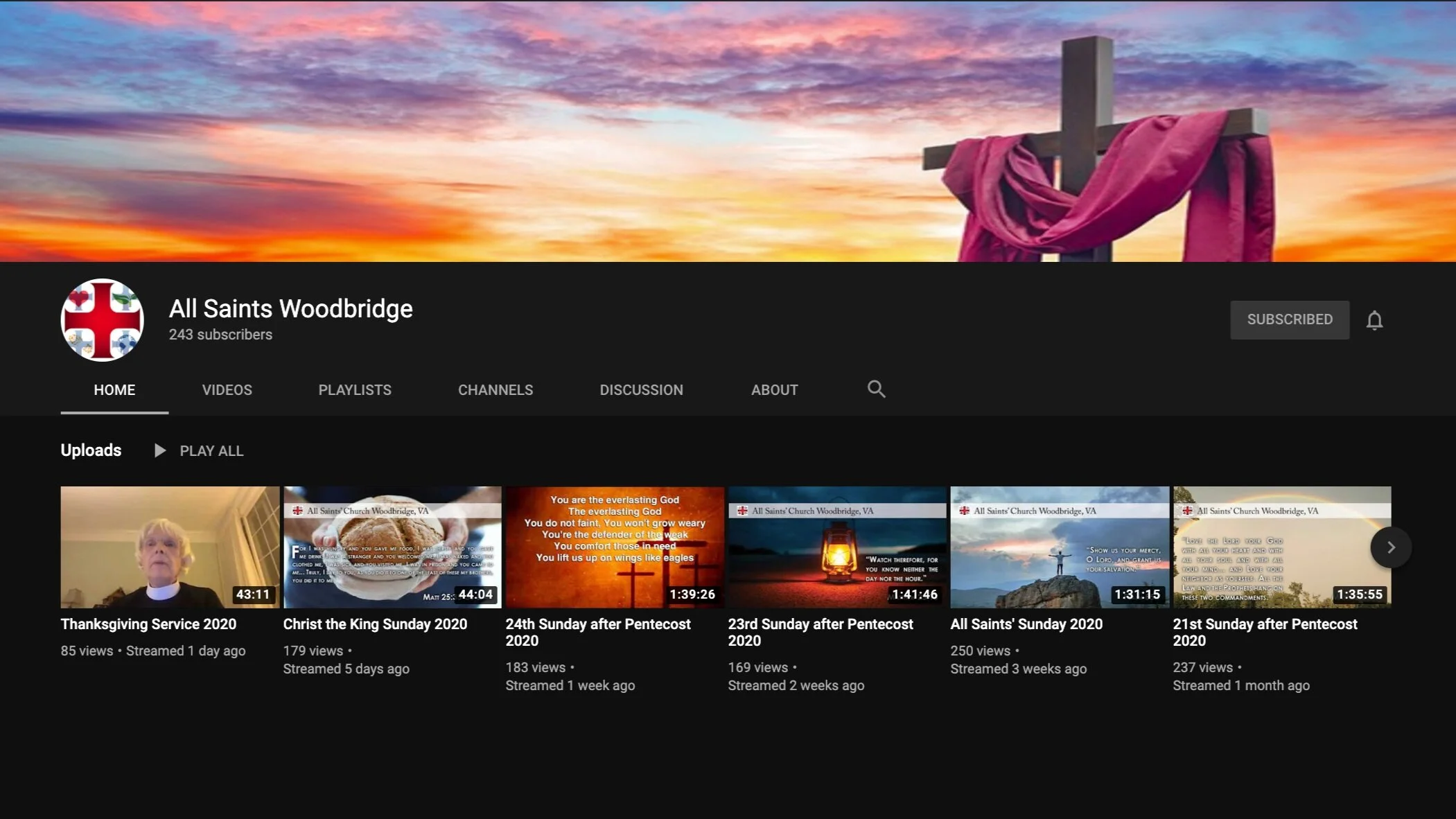 You are invited to view Sunday's service online.