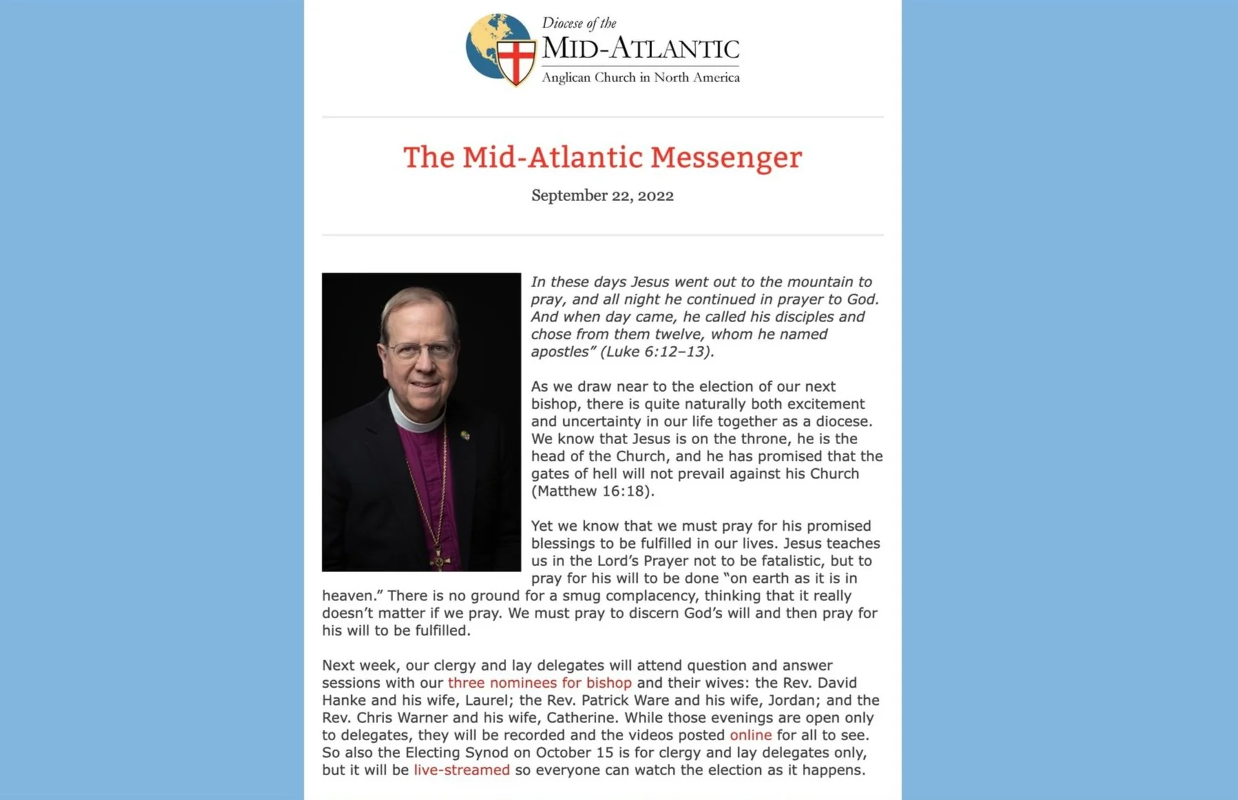 Connect With Our Diocese! 