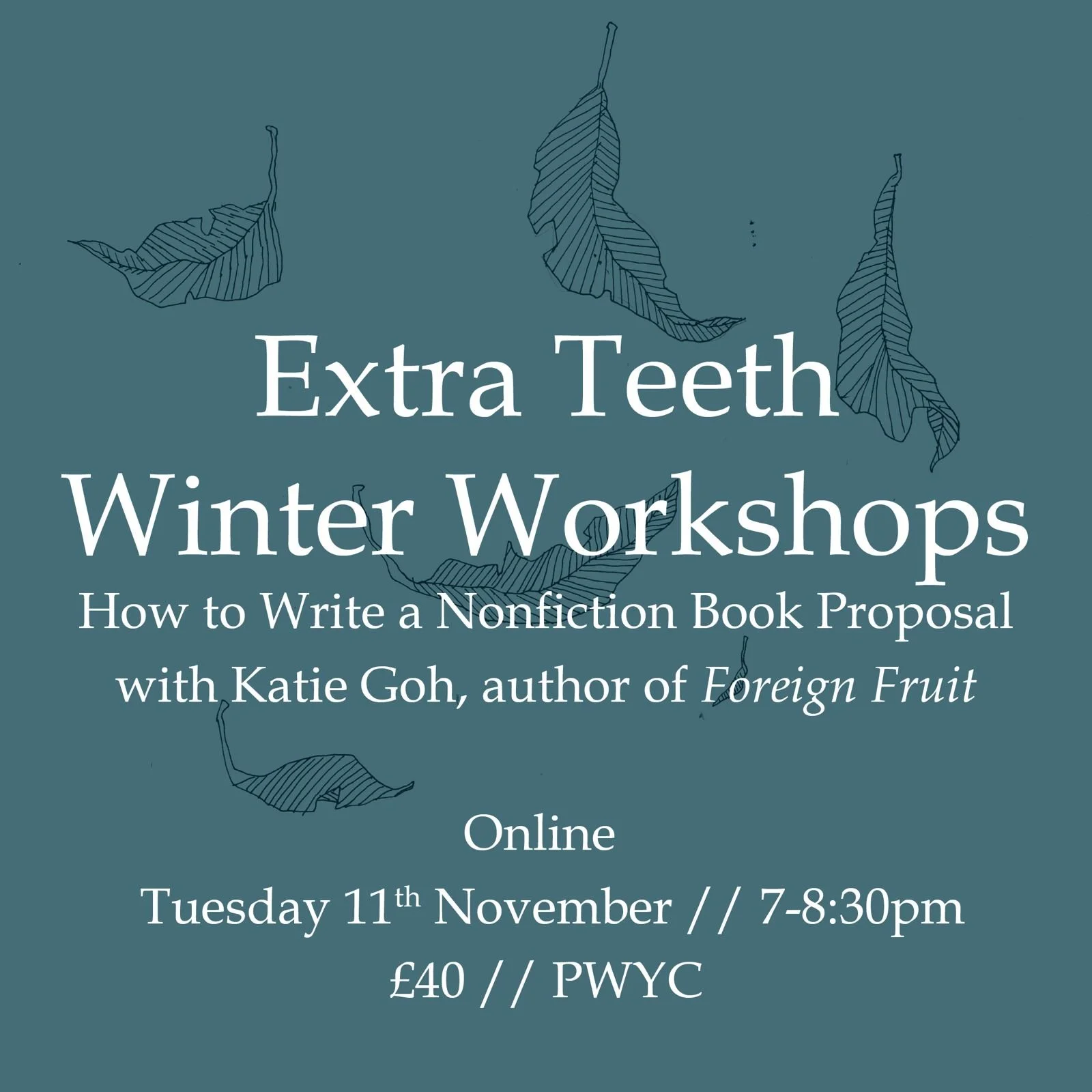 Winter Workshop: How to Write a NonFiction Proposal with Katie Goh