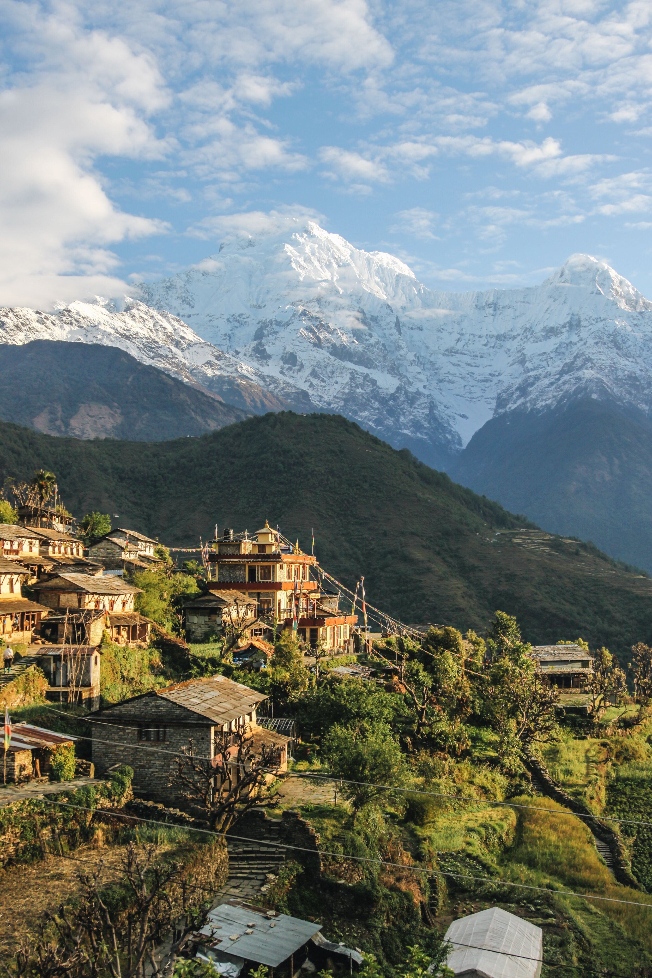  Houses overlooking Annapurna, Nepal 