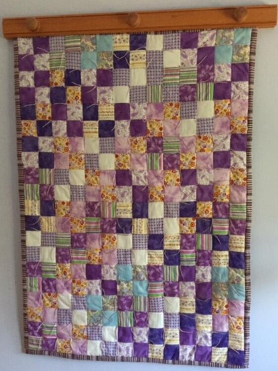  Design by Donna Dewberry. 52x36 inches My first quilt...I Love Purple - Elaine L. 