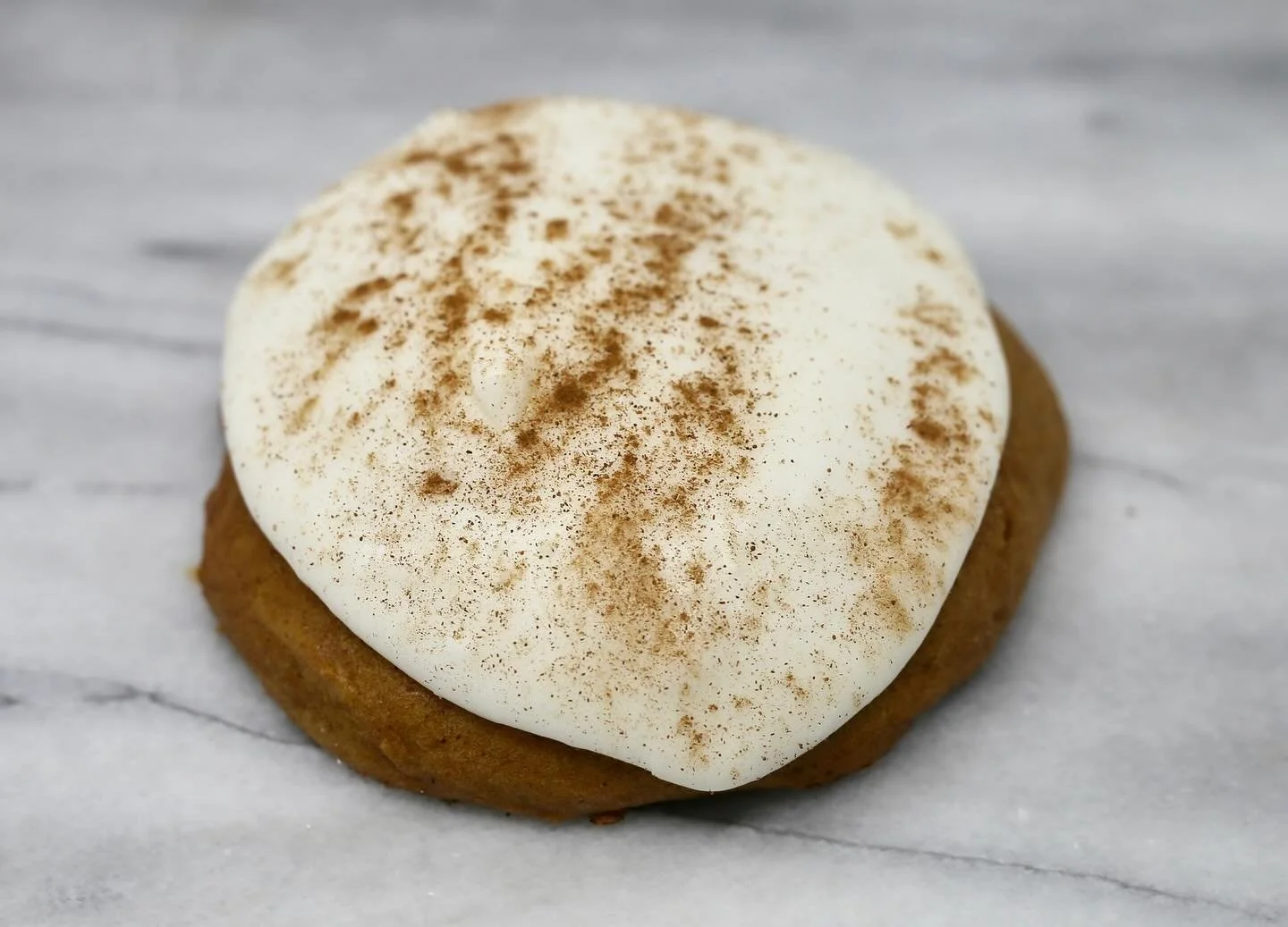 Pumpkin cookies are back! Available daily at 10 am. Get a taste of fall with this delicious B&amp;C staple! Pairs well with our housemade pumpkin spice latte 🍂😋 

#pumpinspicelatte #fallfavorites #breadandchocolate #shoplocal #madefreshforyou