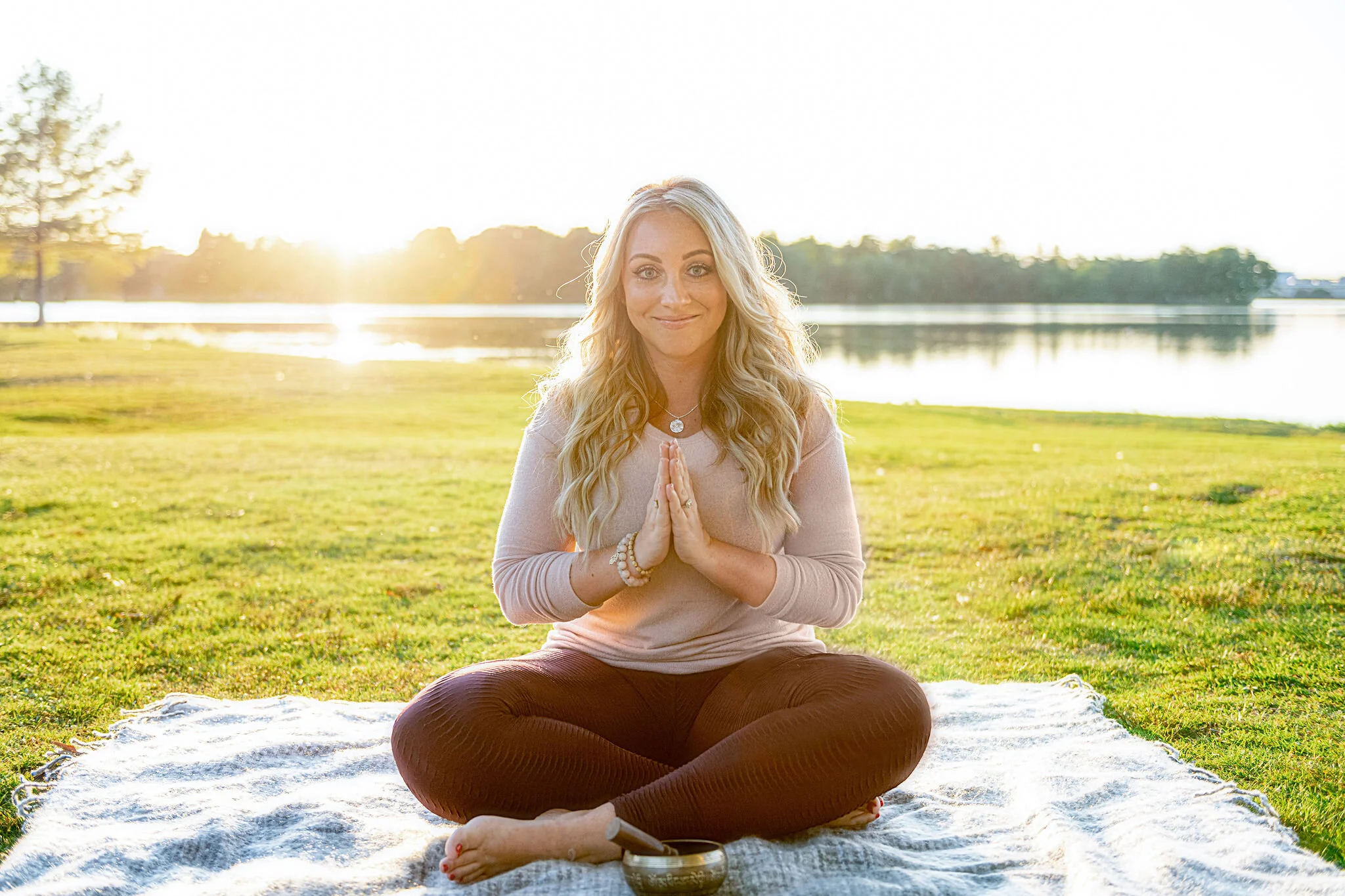 Kristen Reed, health and wellness nurse coach and reiki master practices daily meditation.
