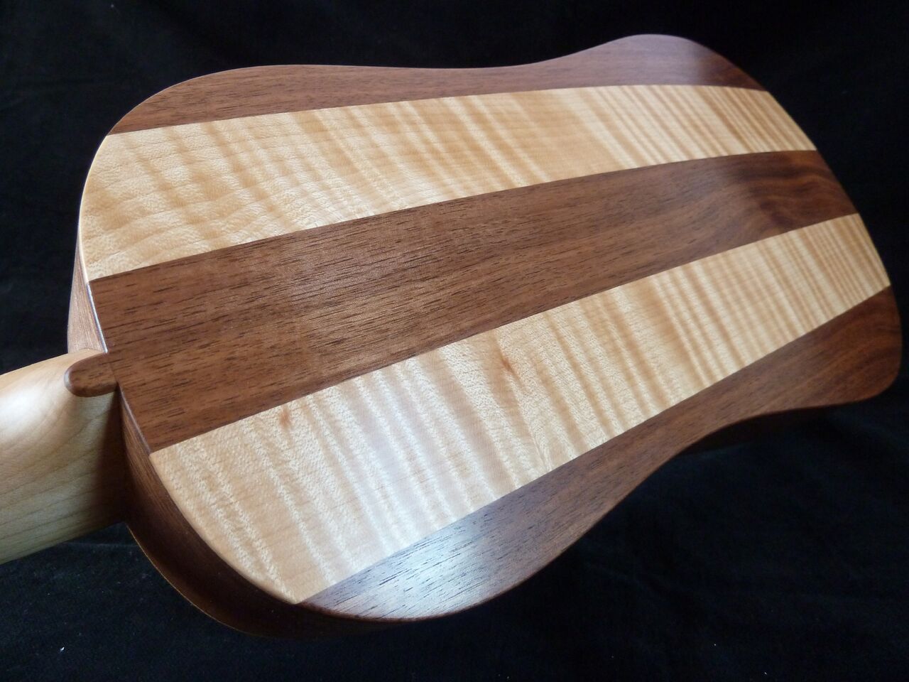 vaulted guitar back in figured sycamore  and walnut_preview.jpeg