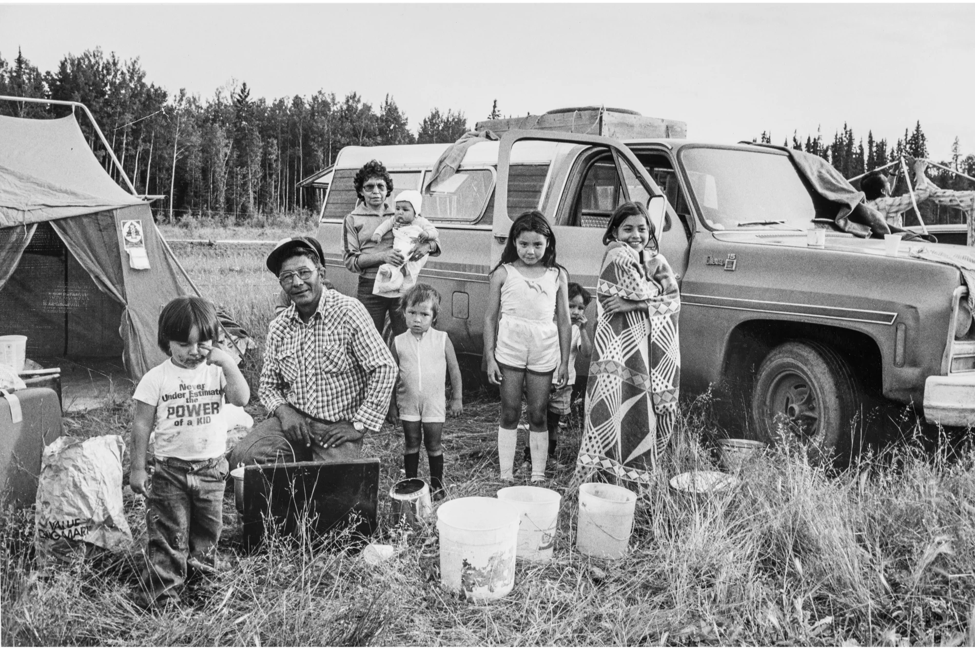 Walter and Rose Anderson from Fishing Lake at Paddle Prairie Rodeo, Paddle Prairie Metis Settlement 1981.