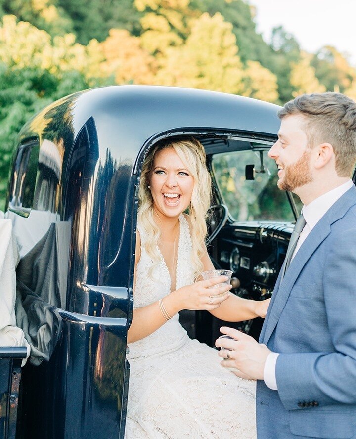 Kelsey and Philip celebrated up at the beautiful @thecabinridge and had fun capturing some memories in the truck.⁠
⁠
Once you book a truck, it's yours for the day. Enjoy!