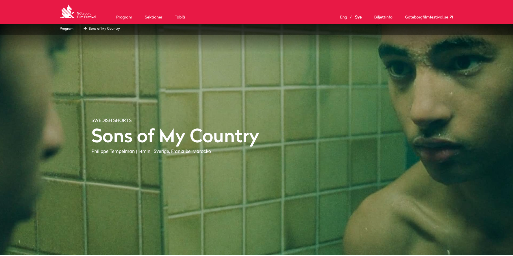 MATEZ GARCIS SUPPORTING ROLE IN THE FILM “SONS OF MY COUNTRY” - PREMIERES AT GÖTEBORG FILM FESTIVAL IN SWEDEN.