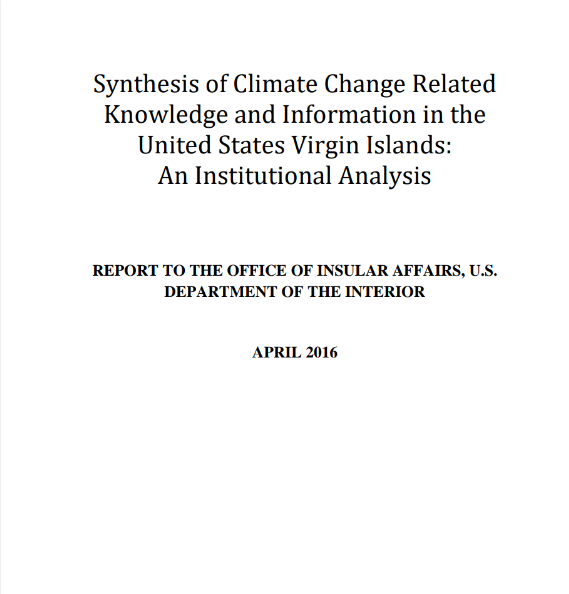 Synthesis of Climate Change Related Knowledge and Information in the United States Virgin Islands