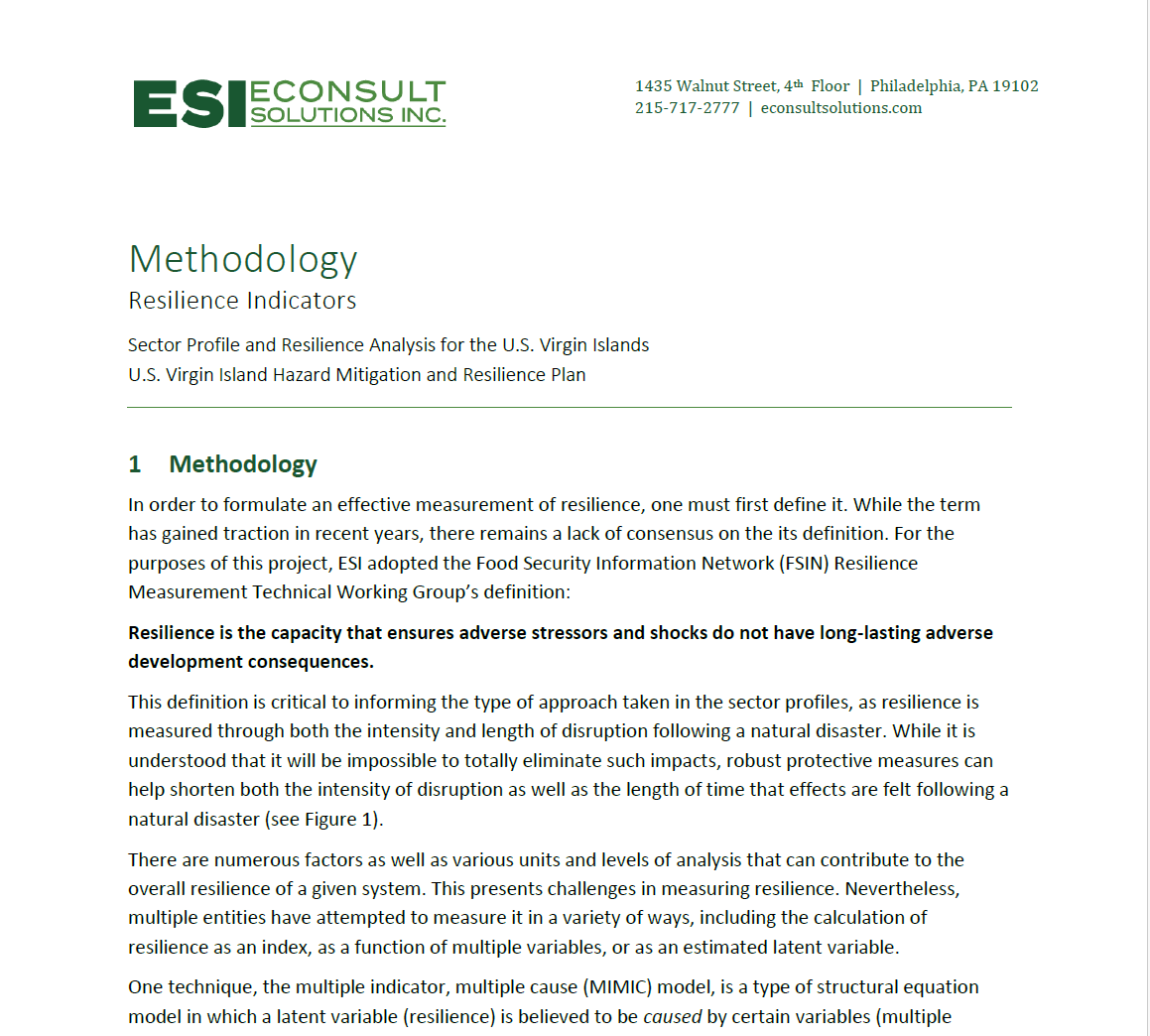 Econsult - Methodology and Data Considerations