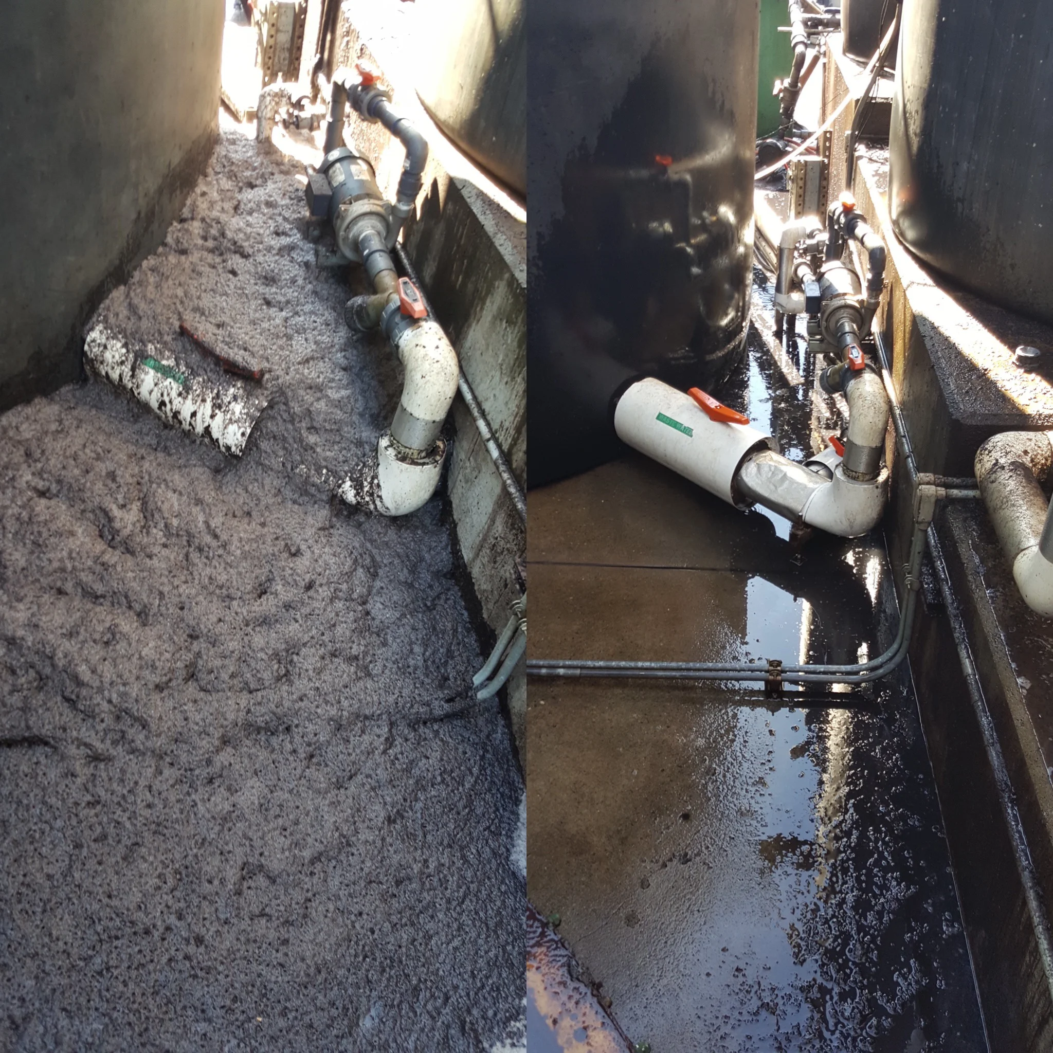 Wastewater Treatment Foam Overflow - Clean Up!  July 2019