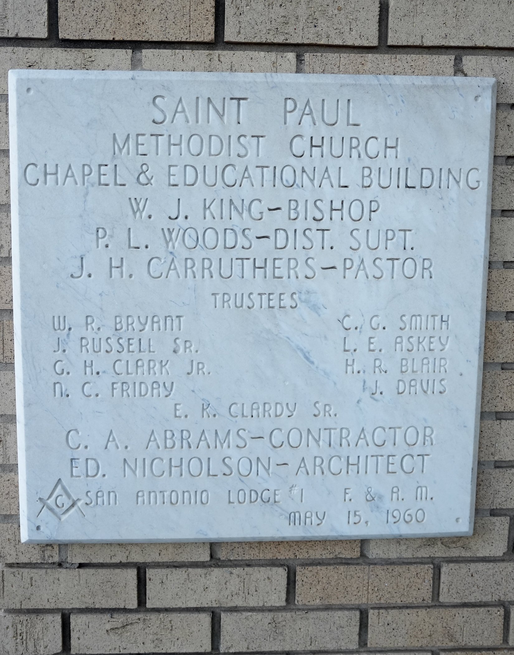 St. Paul Methodist Church Cornerstone