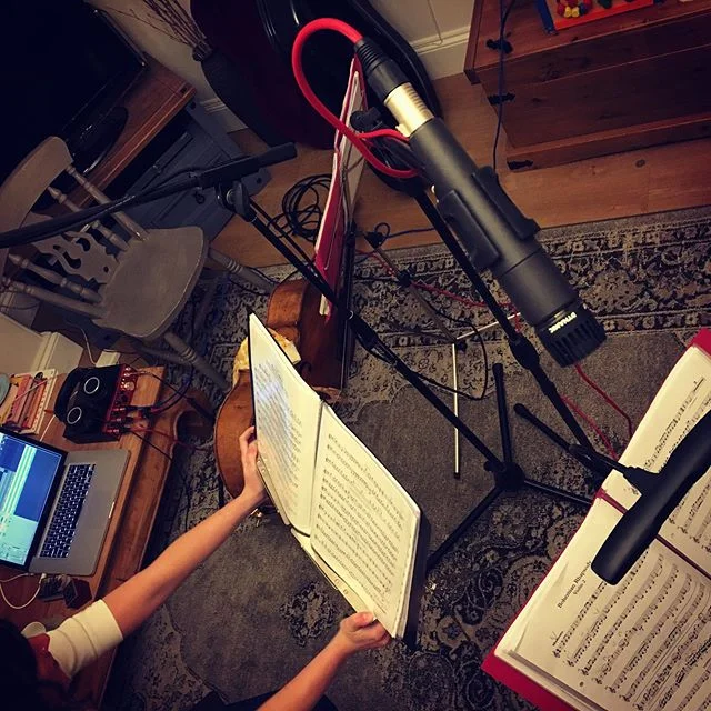 Experimenting with recording setups whilst we practice for our gig on Saturday at the #rotherfoldartisanmarket in Totnes.
&mdash;&mdash;&mdash;&mdash;&mdash;&mdash;&mdash;&mdash;&mdash;&mdash;&mdash;&mdash;&mdash;&mdash;&mdash;&mdash;
#stringquartet 