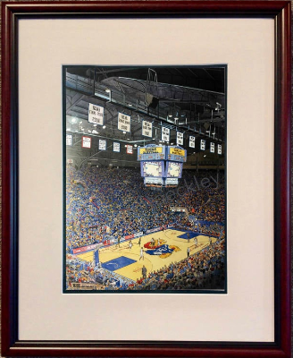 Kansas University Jayhawks Allen Fieldhouse Basketballframe2.png