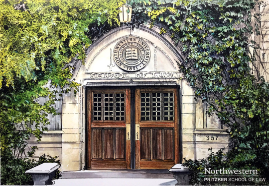 Northwestern University Pritzker School of Law LIMITED EDITION Art Print by  John Stoeckley — Reflections