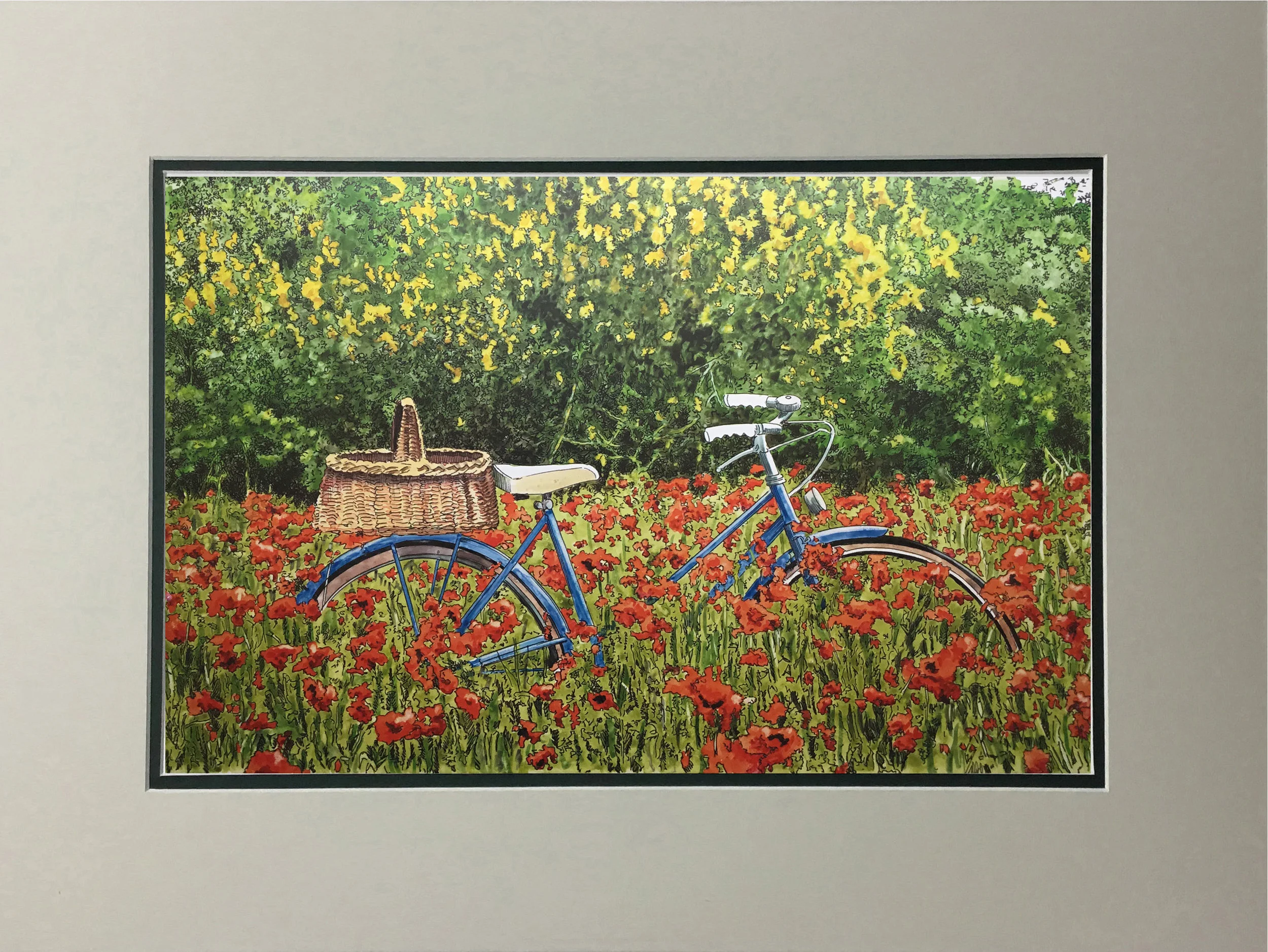 Bike in the poppy field MATTED.jpg