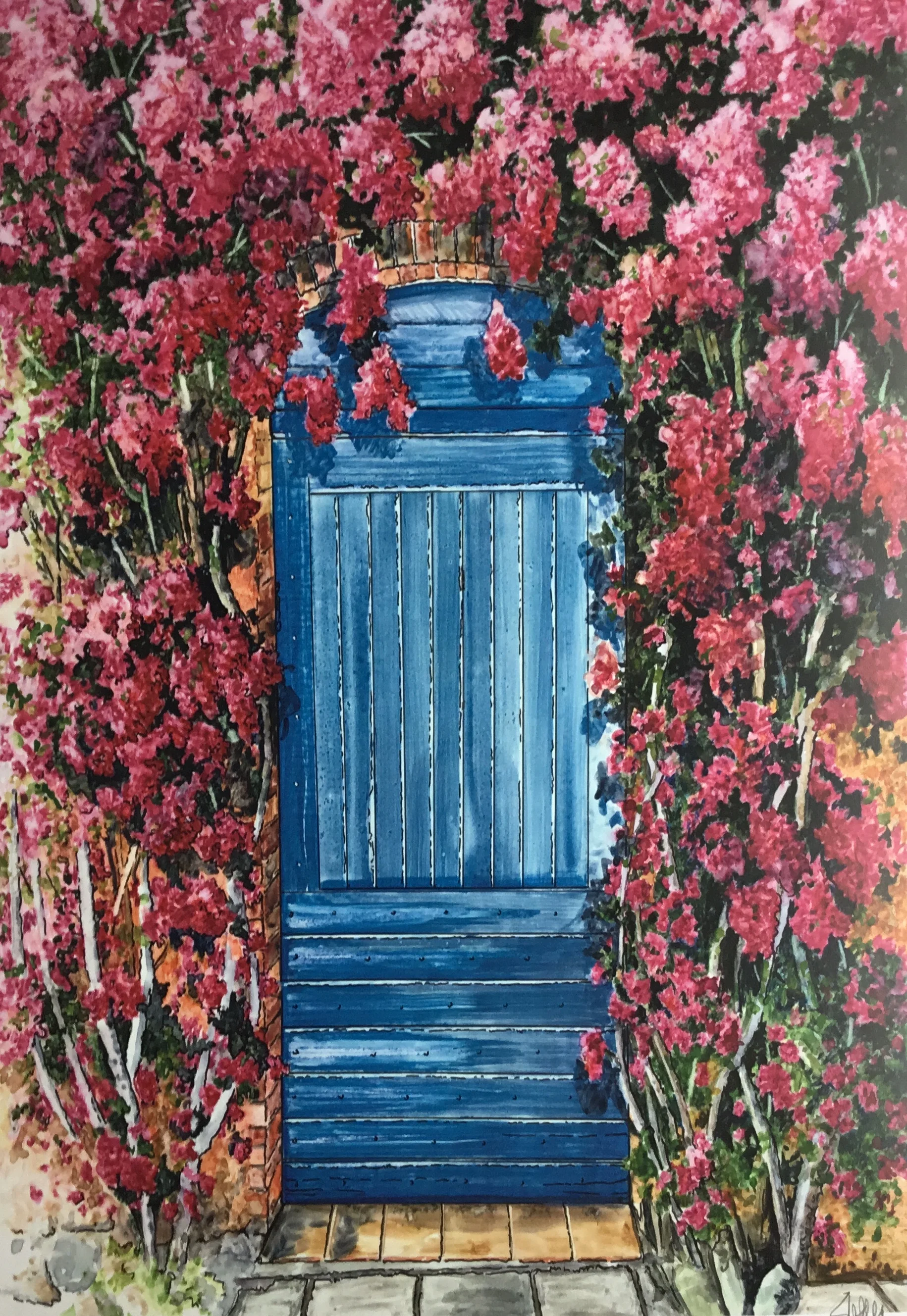 Blue Door with Pink Wisteria.jpg