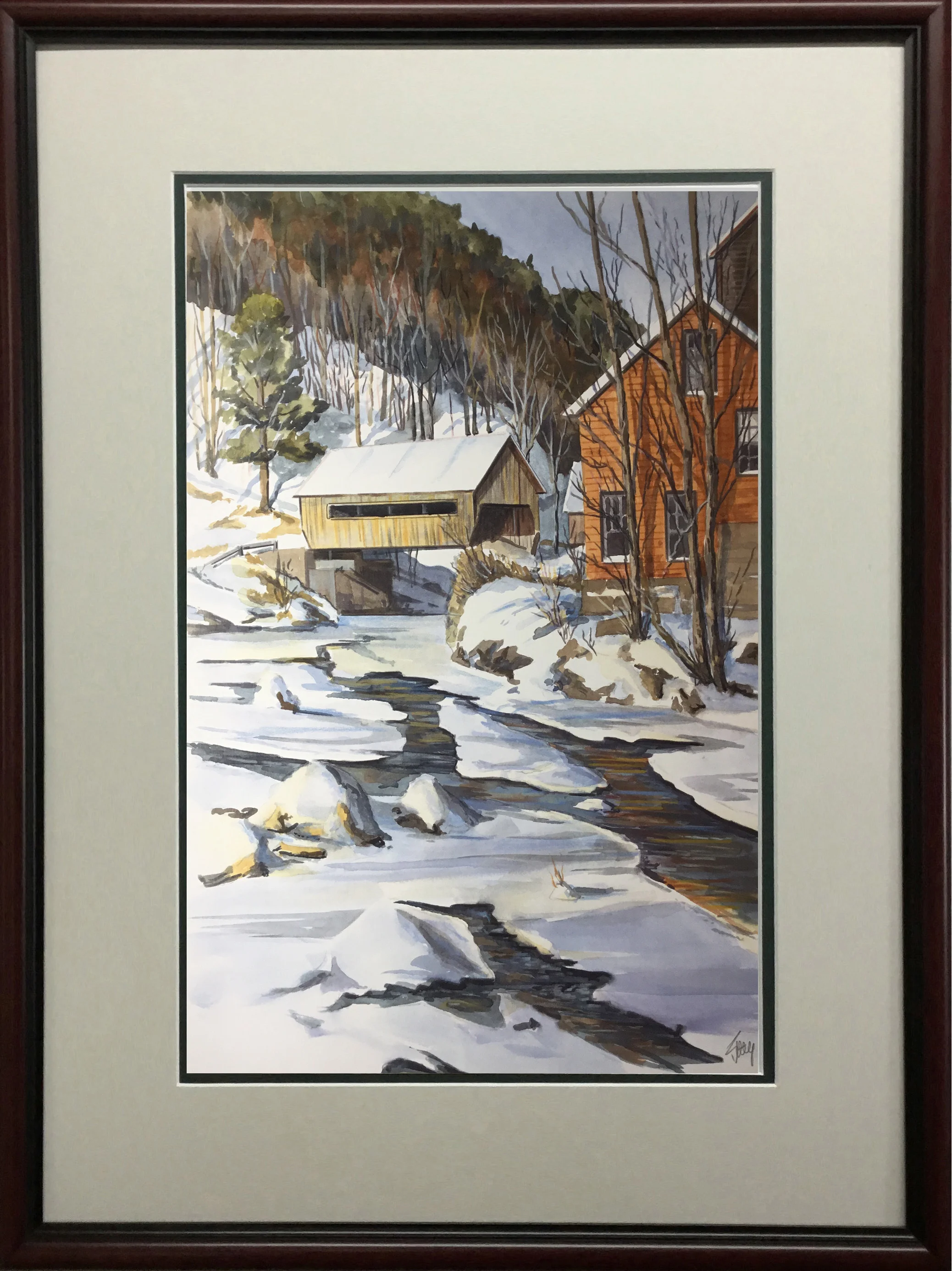 Bolton Bridge in winter FRAMED.jpg