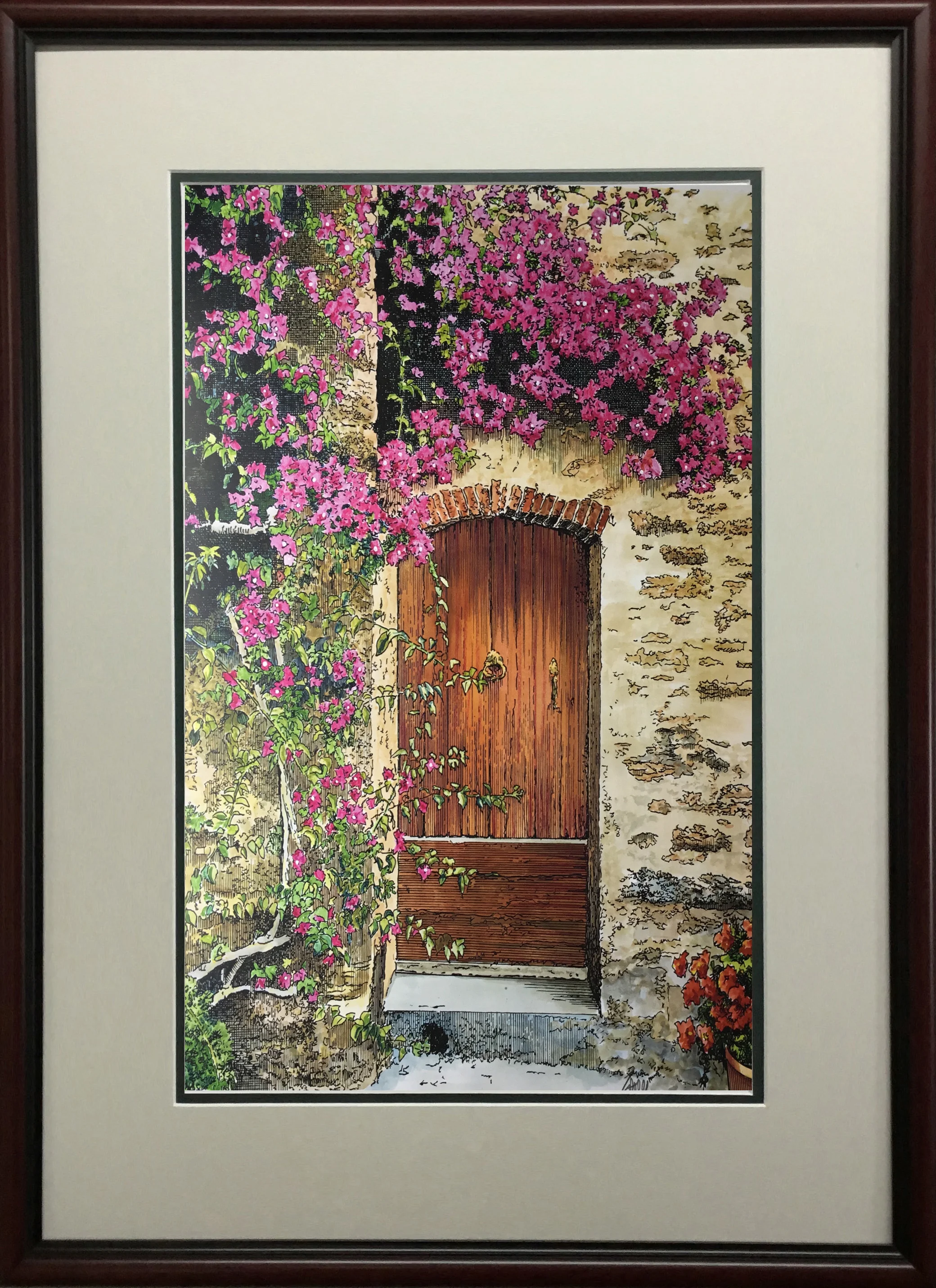 Pink Climbing Roses FRAMED.jpg