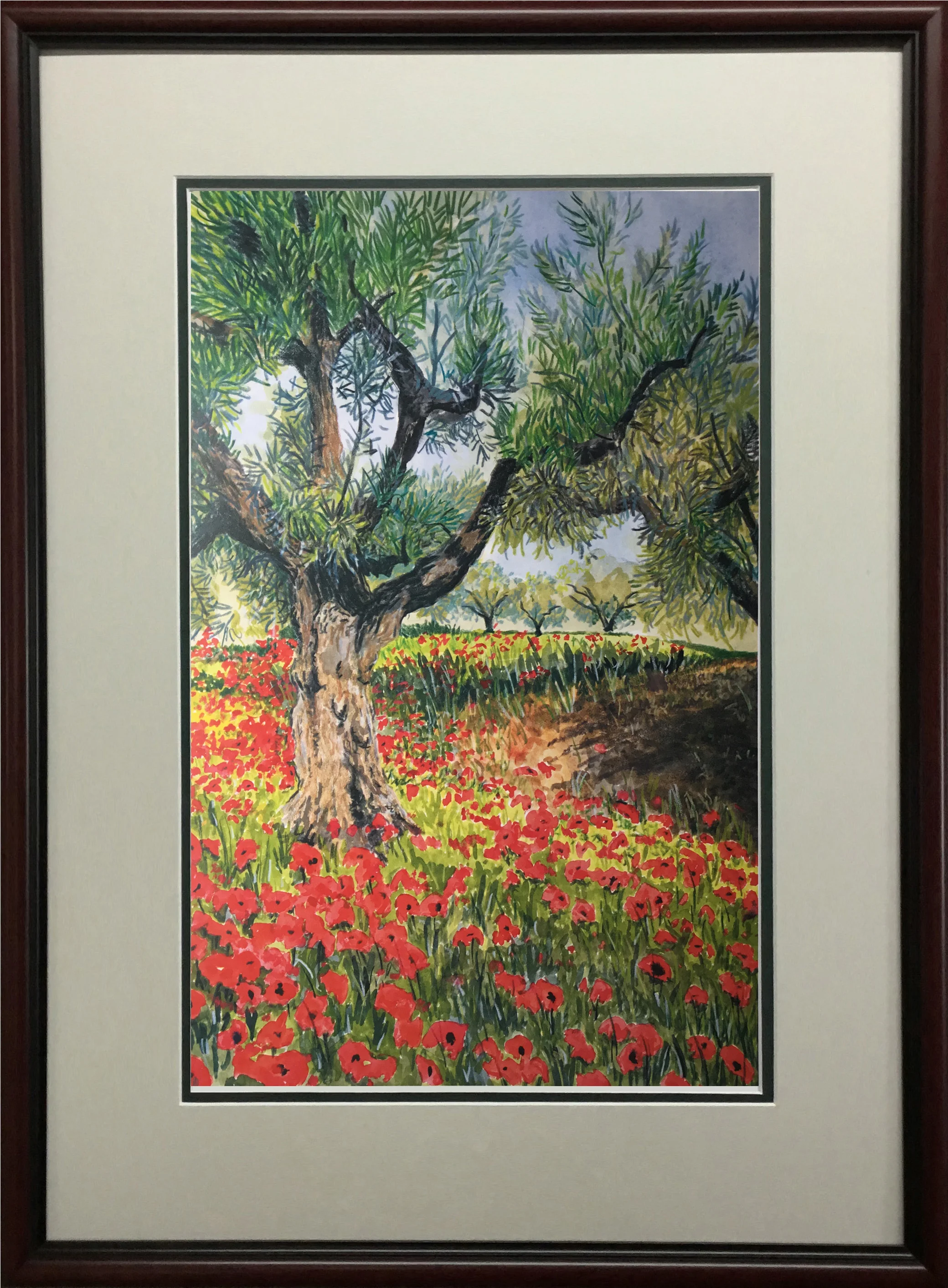 Poppies and Olive Trees FRAMED.jpg