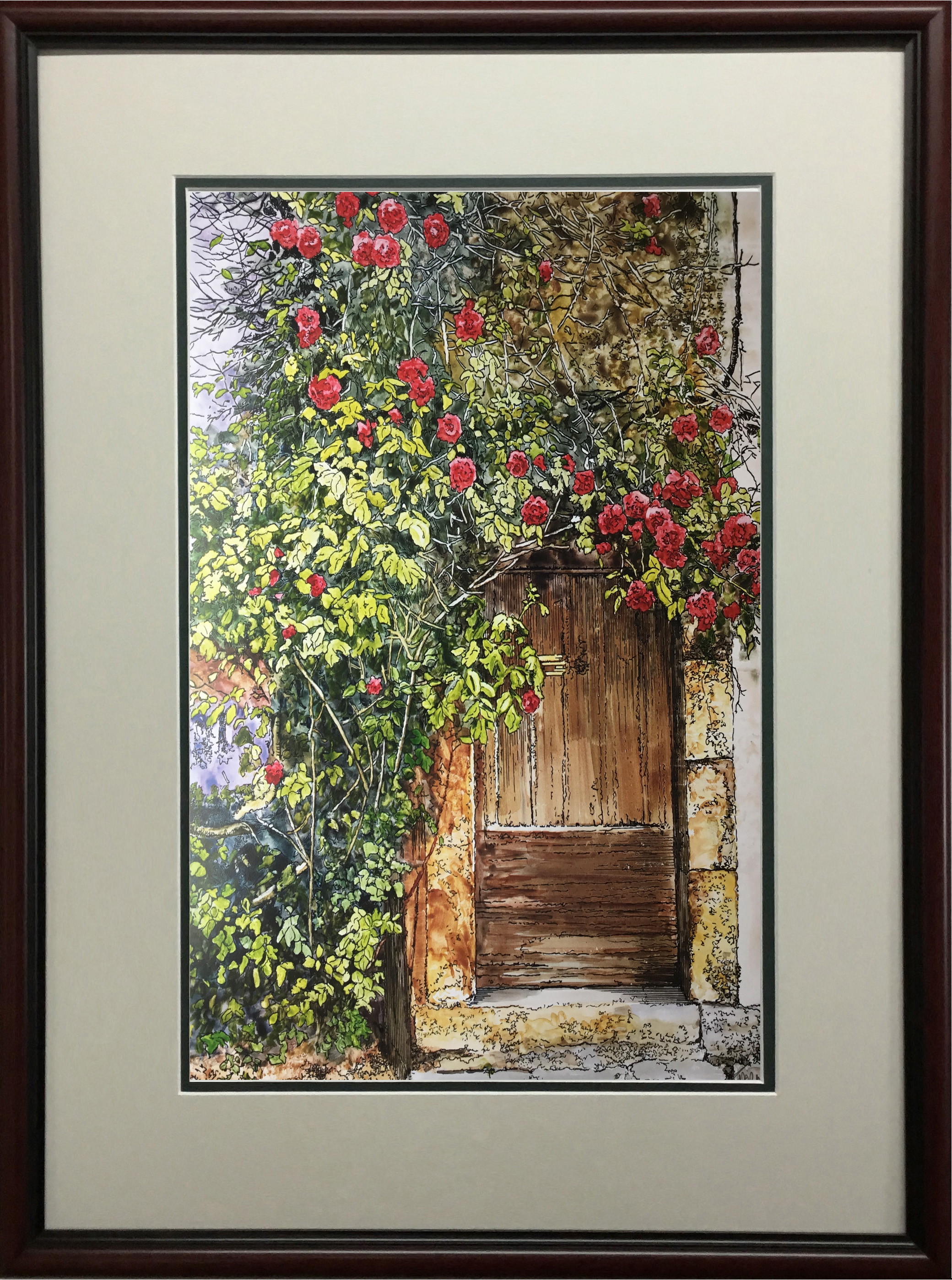 Red Roses Over the Door FRAMED.jpg