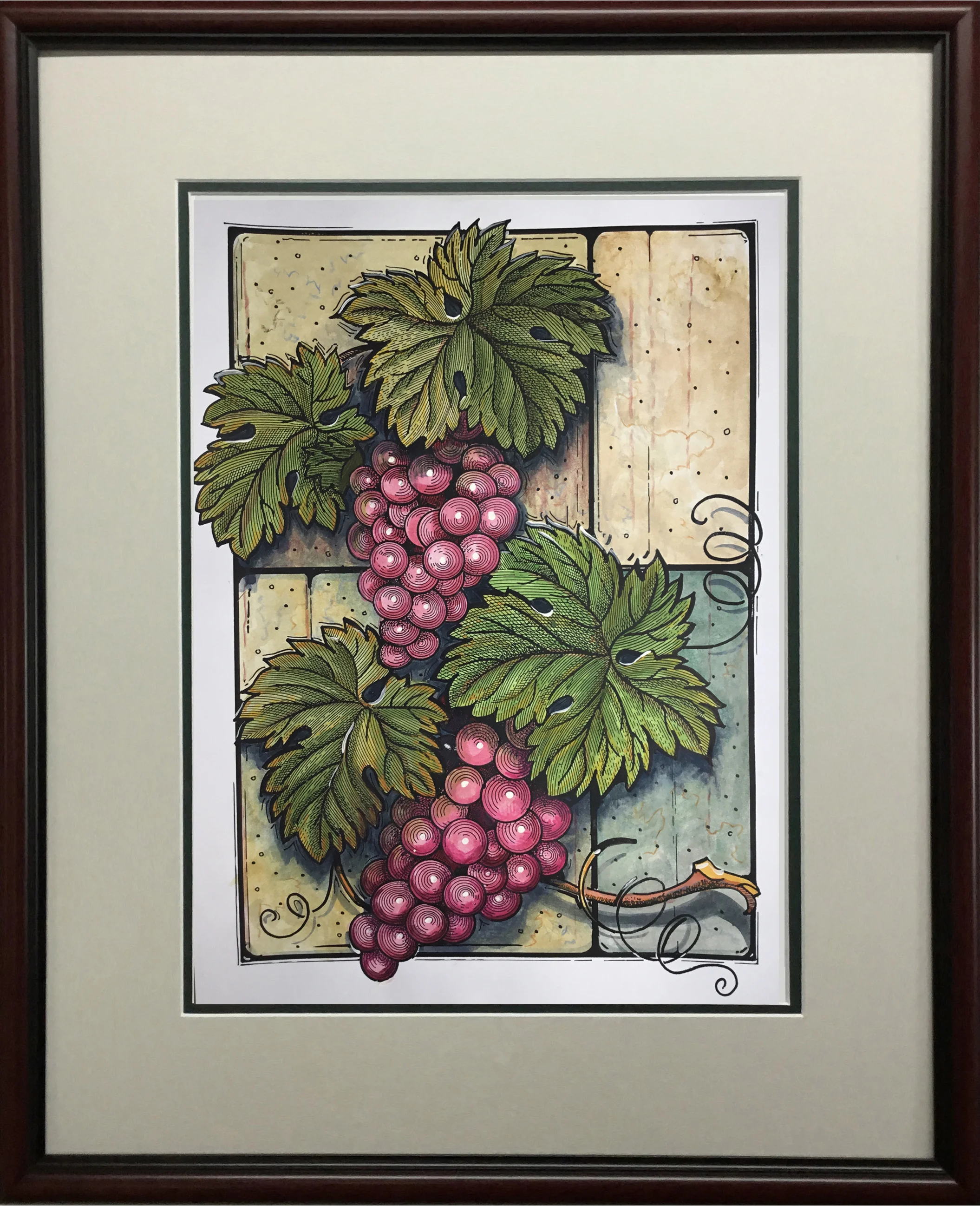 Rose Grapes FRAMED.jpg