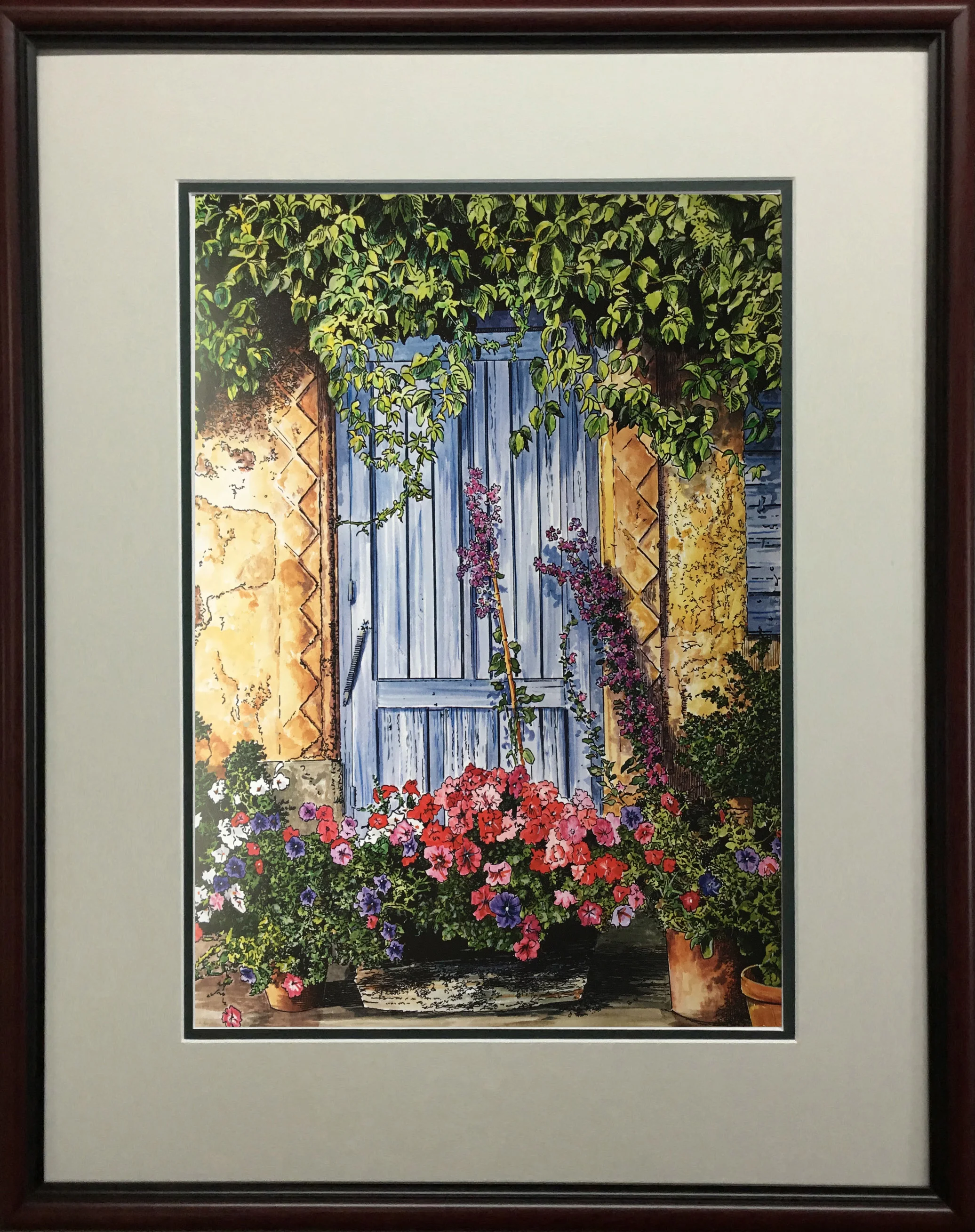 Welcoming Petunias FRAMED.jpg