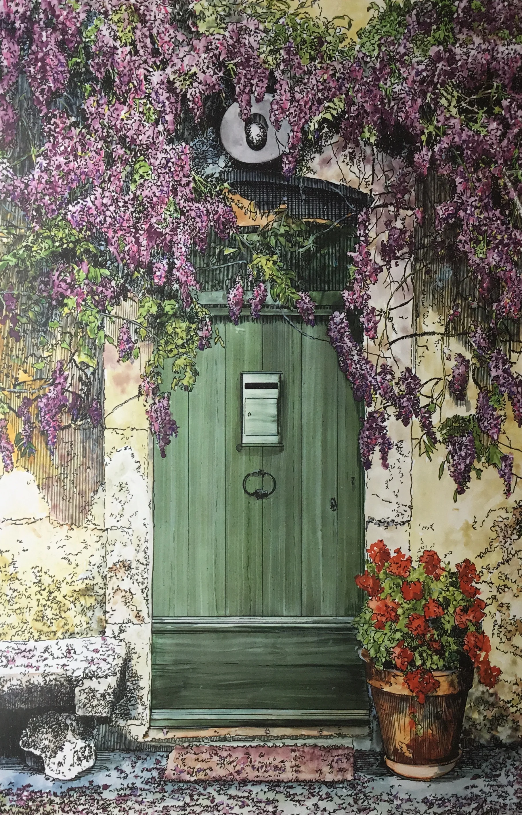 Wisteria And Geraniums.jpg