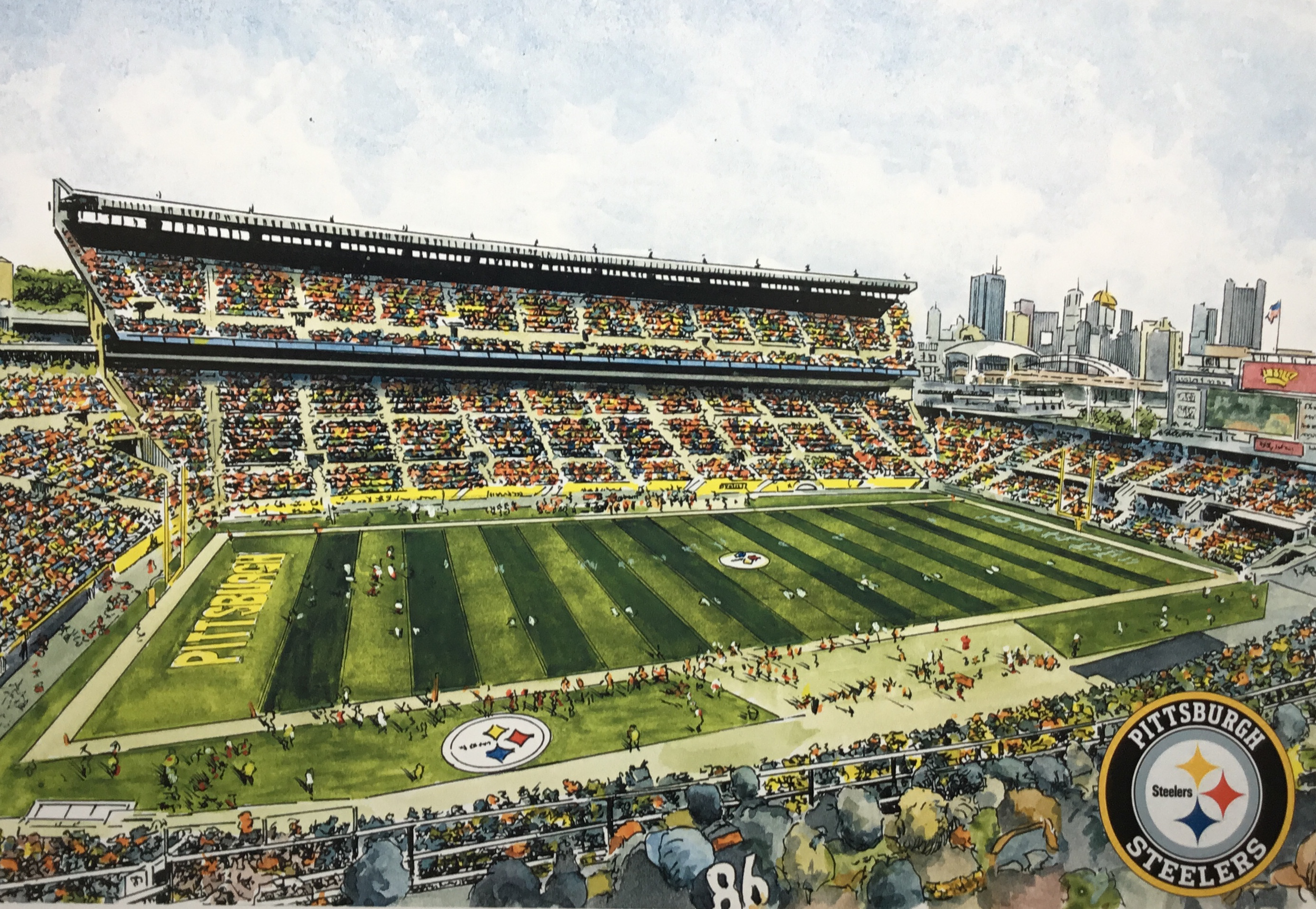 Pittsburgh Steelers - Heinz Field LIMITED EDITION Pen and Ink and