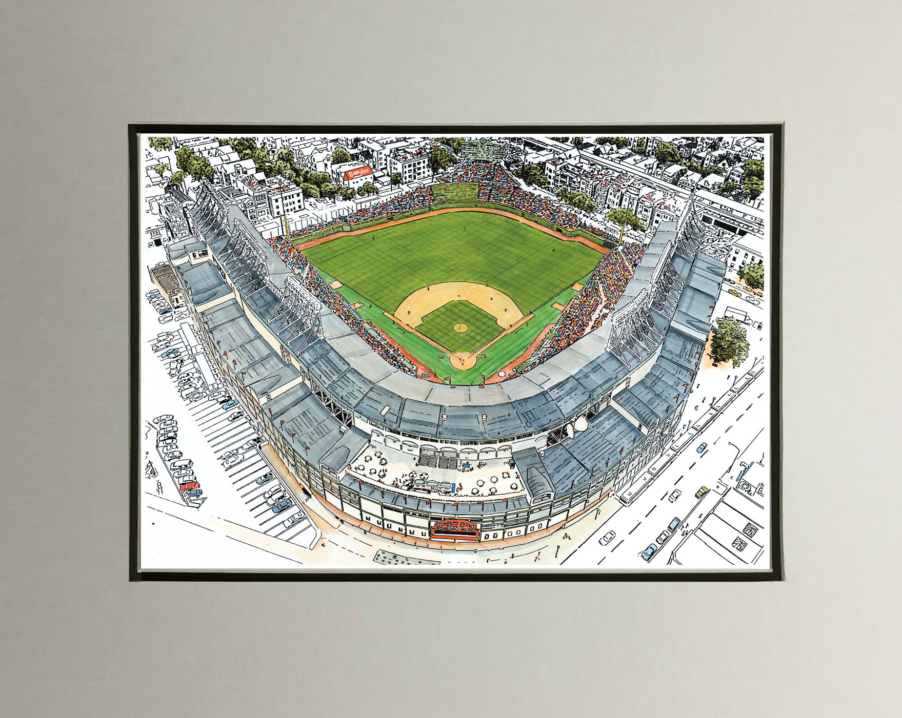 Chicago Cubs – Wrigley Field Limited Edition Pen And Ink And Watercolor Art Print By John Stoeckley — Reflections