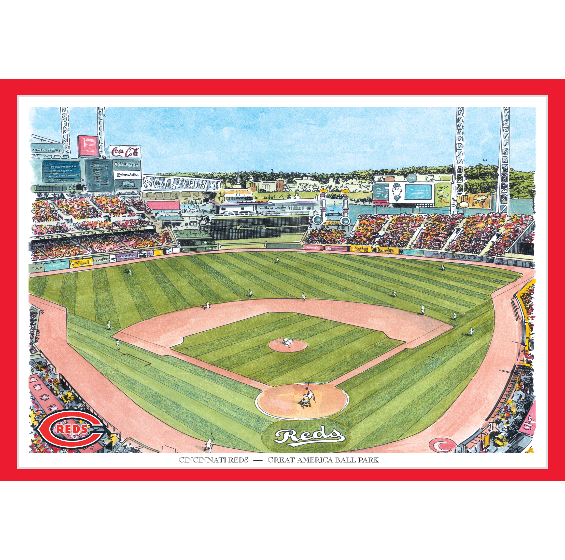 Cincinnati Reds Great American Ball Park Ballpark MLB Baseball Stadium  Photo 05 8x10-48x36